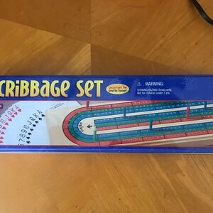 Classic Cribbage Set - Blue and Red